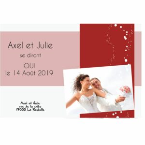 Faire part magnet Axel et julie