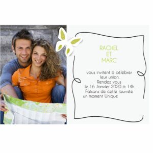 Faire part magnet Rachel et Marc