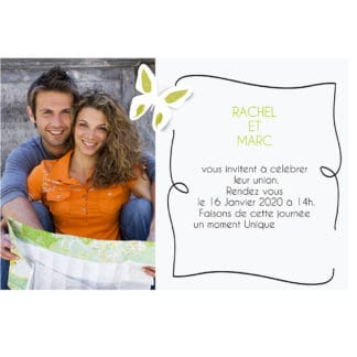 Faire part magnet Rachel et Marc