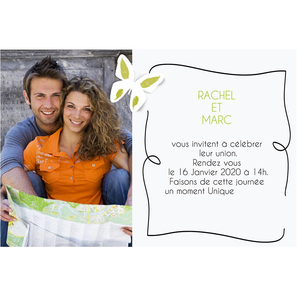 Faire part magnet Rachel et Marc