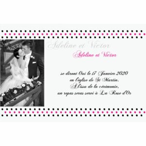 Faire part magnet Adeline et Victor