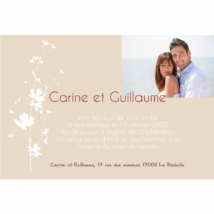 Faire part magnet Carine et Guillaume