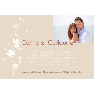 Faire part magnet Carine et Guillaume