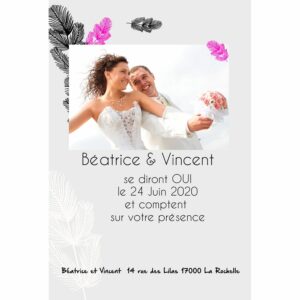 Faire part magnet Claire et Mathieu