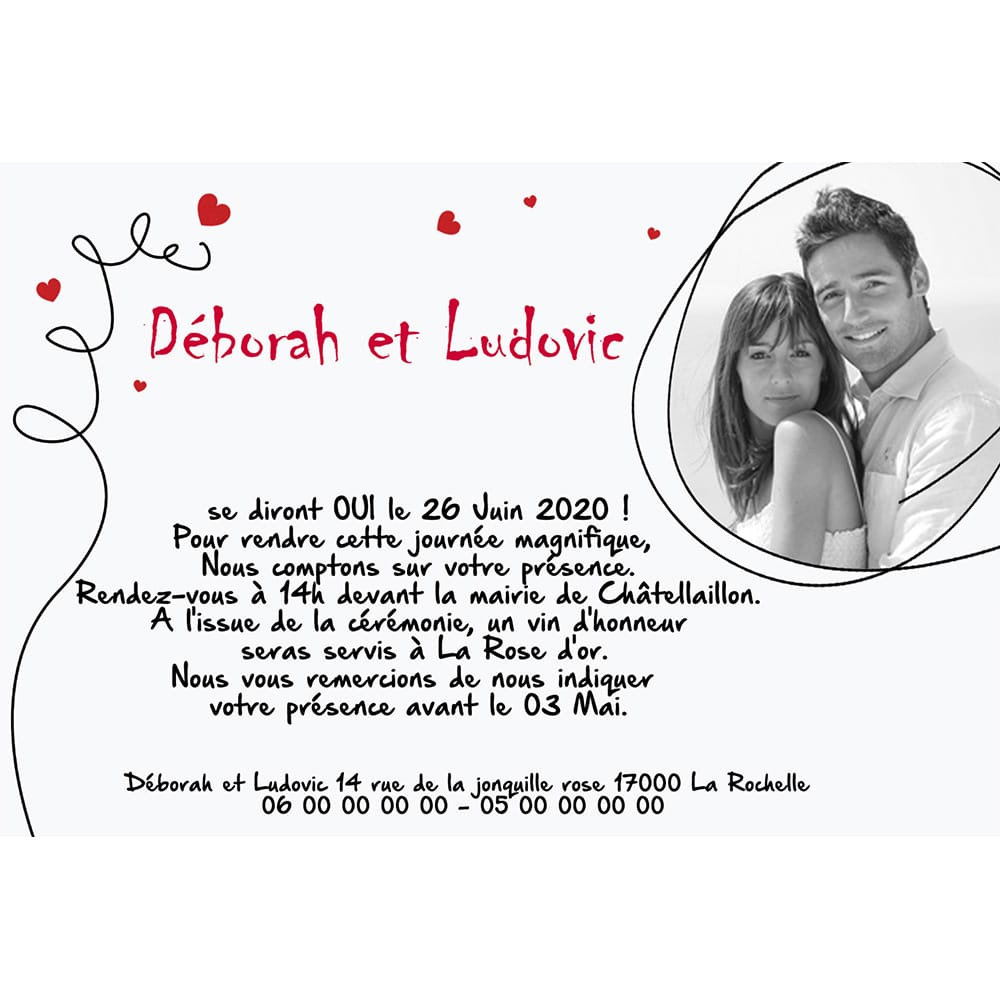 Faire part magnet Déborah et Ludovic