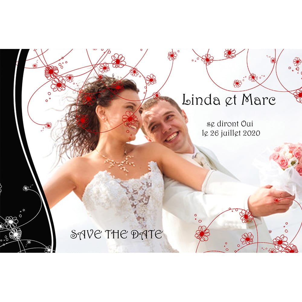 faire part magnet Linda et Marc