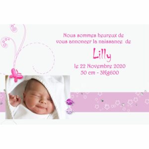 faire-part de naissance magnet Lilly