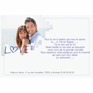 Faire part magnet Malika et Hector