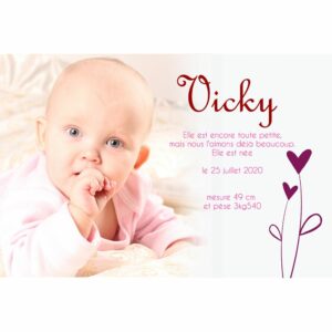faire-part de naissance magnet Vicky