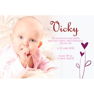faire-part de naissance magnet Vicky