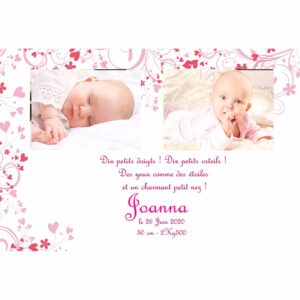 faire-part de naissance magnet Joanna