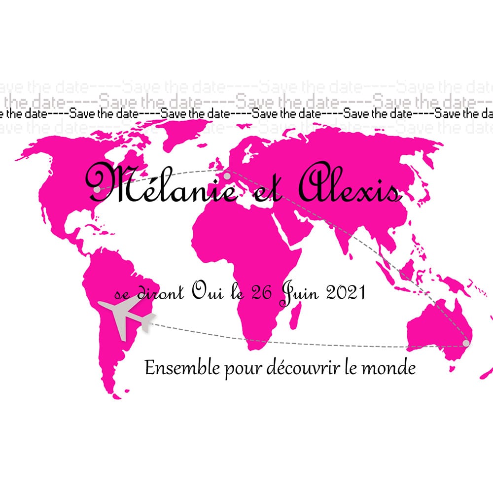 Save the date Mélanie et Alexis