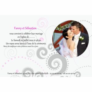 Faire part magnet Fanny et S&eacute;bastien