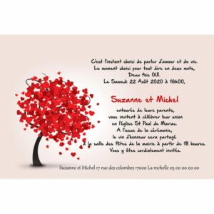 Faire part magnet Suzanne et Michel