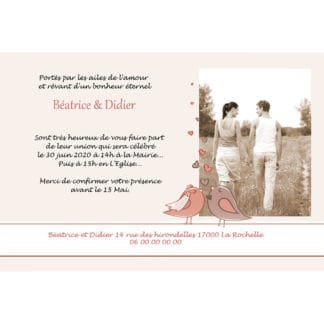 Faire part magnet Béatrice et Didier