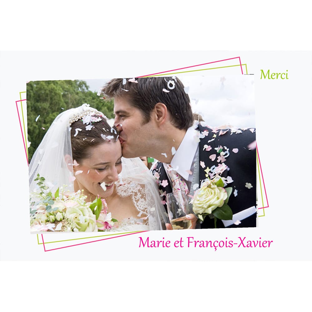 Magnet remerciement Marie et François-xavier