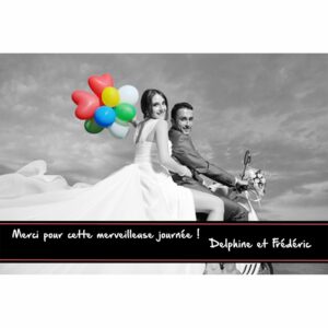 Magnet remerciement Delphine et Fr&eacute;d&eacute;ric