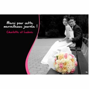 Magnet remerciement Charlotte et Ludovic