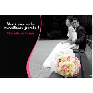 Magnet remerciement Charlotte et Ludovic