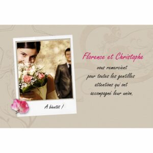 Magnet remerciement Florence et Christophe