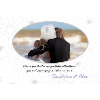 Magnet remerciement Sandra et Alex