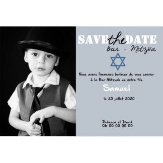 Faire part magnet bar mitzva Samuel