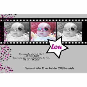 faire-part de naissance magnet Lou