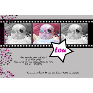 faire-part de naissance magnet Lou