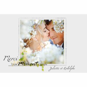 Magnet remerciements Juliette et Rodolphe