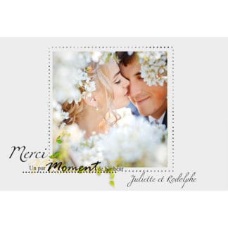 Magnet remerciements Juliette et Rodolphe