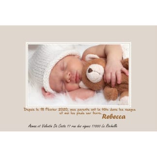 faire-part de naissance magnet Rebecca