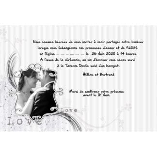 Faire-part magnet Hélène et Bertrand