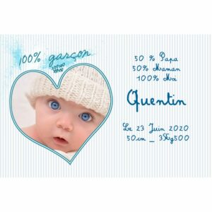 faire-part de naissance magnet Quentin