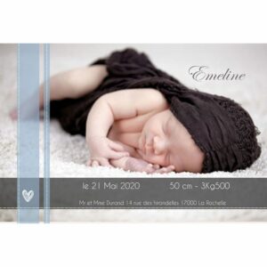 faire-part de naissance magnet Emeline