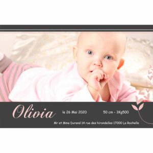 faire-part de naissance magnet Olivia