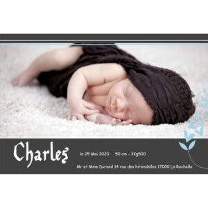 faire-part de naissance magnet Charles