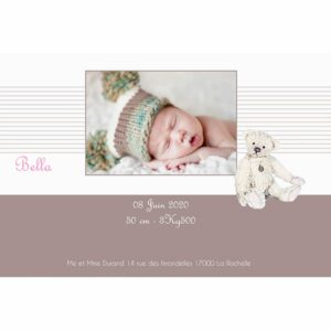 faire-part de naissance magnet Bella