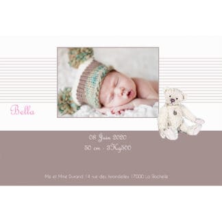 faire-part de naissance magnet Bella