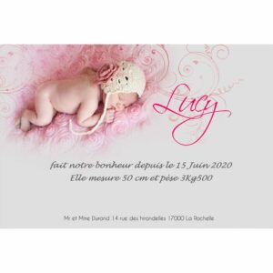 faire-part de naissance magnet Lucy