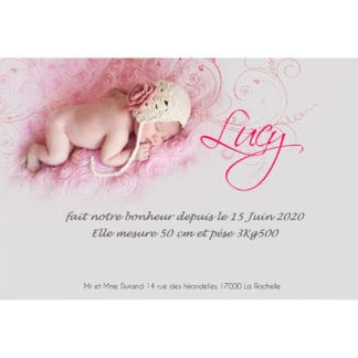 faire-part de naissance magnet Lucy