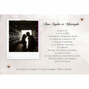 Faire part magnet Anne sophie et Christophe
