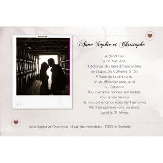 Faire part magnet Anne sophie et Christophe