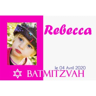 Faire part magnet bar mitzvah Rebecca