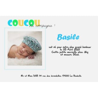 faire-part de naissance magnet Basile