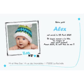faire-part de naissance magnet Alex