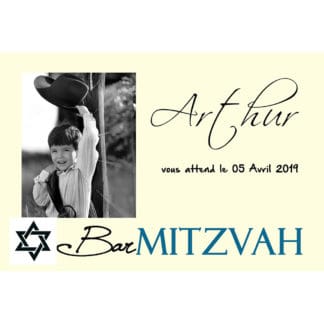 Faire part magnet bar mizvah Arthur