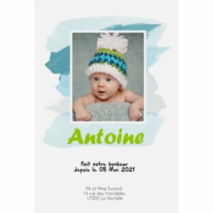 faire-part de naissance magnet Antoine