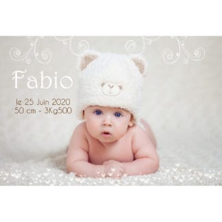 faire-part de naissance magnet Fabio