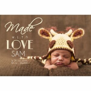 faire-part de naissance magnet Sam