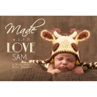 faire-part de naissance magnet Sam